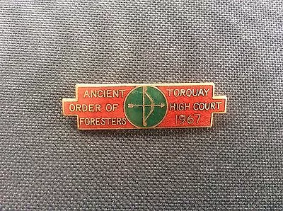 £16.99 • Buy 1967 AOF Ancient Order Of Foresters Torquay High Court Enamel Badge Pin 1967