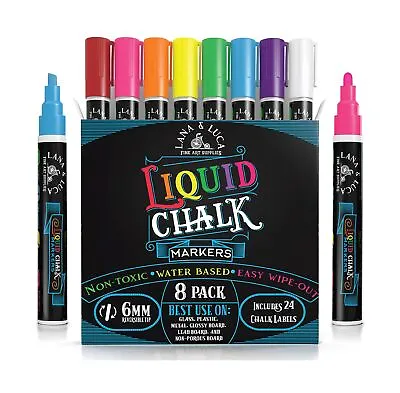 $22.71 • Buy Liquid Chalk Markers For Blackboards - Bold Color Dry Erase Marker Pens Chalk...