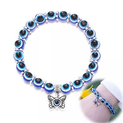 Hamsa Bead Butterfly Lucky Bracelet Fatima Evil Eye Reiki Luck Muslim Meditation • $1.29