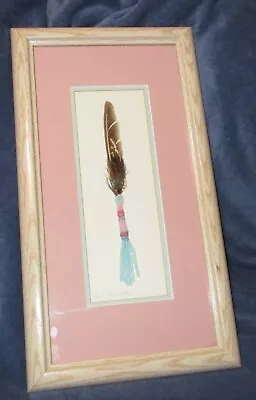 Tori Garretson Mixed Media Feather ArtSigned Professionally Matted & Framed • $20