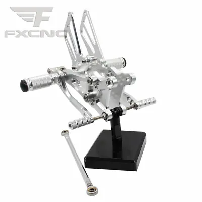 CNC Rearsets Footpeg Footrest For HONDA CBR600F F4I 2001-2007 2006 2005 Silver • $144.32