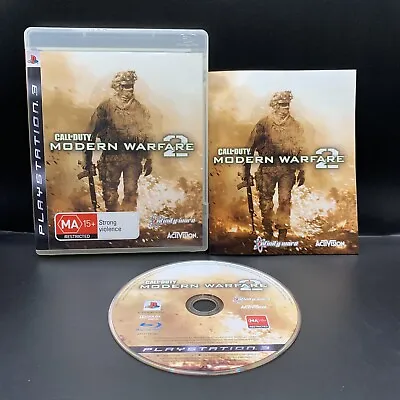 Call Of Duty Modern Warfare 2 PS3 Game Complete Good Condition Free Postage • $8.99