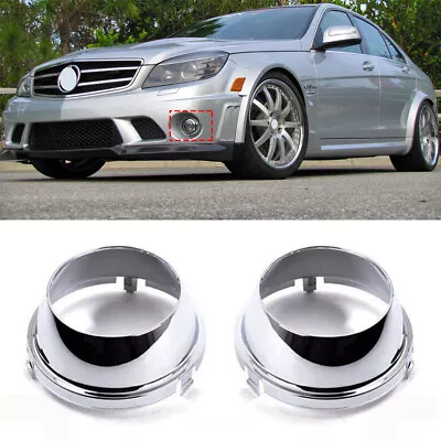 Pair For Mercedes Benz C63 AMG 2008 2009 2010 2011 Front Bumper Fog Light Frame • $56.87