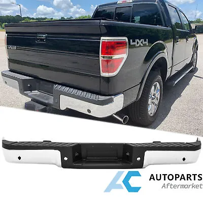 For 2009-2014 Ford F150 Rear Bumper Steel Bumper Assembly W/ Park Styleside • $164.99