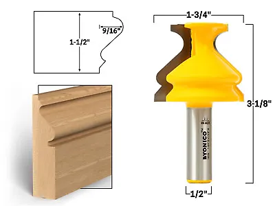 Base Cap Molding Router Bit - Yonico 16129 • $26.95