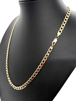Solid 9ct 9 Carat Gold Curb Chain Necklace 51cm 20  5mm Retro Classic Jewellery • £629.99