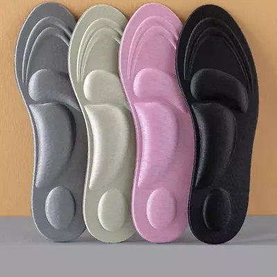 5D Memory Foam Insoles Inner Sole Insert Air Cushion Heel Foot Shoe Pads Unisex • £2.77