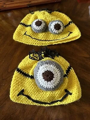 Crochet 3D Minion Beanies $70 Each Or Both For $135 For Boys Or Girls • $125