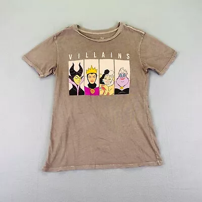 Disney Shirt Women XS Brown Villains Tee Cruella De Vil Ursula Queen Maleficent • $2.99