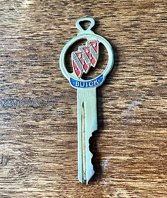 RARE Vintage 1935-1966 BUICK Gold Plated Car Key W/ RedWhite & Blue Inlay  • $45