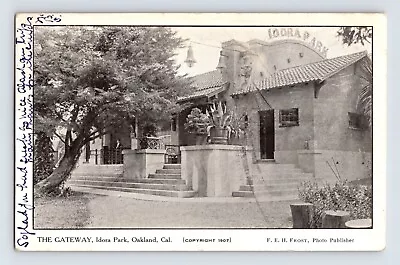 Postcard California Oakland CA Idora Park Gateway Entrance 1907 Posted Undivided • $18