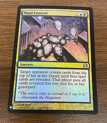 MTG Mystery Booster - 1x Foil Mind Funeral - NM • $3