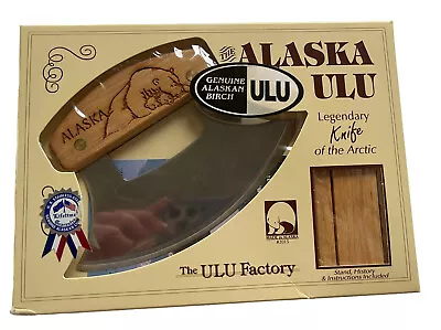 Vintage 93 Alaska ULU Factory Legendary Birch Knife Of The Arctic Plus Stand NIB • $29.99