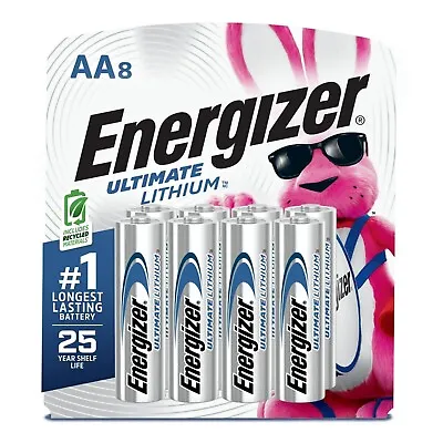 Energizer Ultimate Lithium AA Batteries 8 Pack (L91SBP-8) BRAND NEW • $18.97