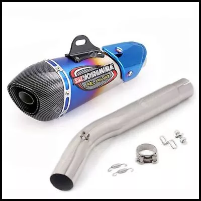 For Suzuki GSXR1000 2005-2006 Slip On Exhaust Modified System Blue Muffler Tips • $143.99