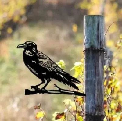  Metal Raven - Metal Birds Yard Decor - Crow Tree Decoration • $24.95
