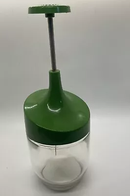 Vintage GEMCO Nut Chopper Green Plastic Top Glass Bottom Stainless Blades Food • $15.80