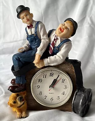 Laurel And Hardy Clock Figure Ornament VINTAGE RARE • £22