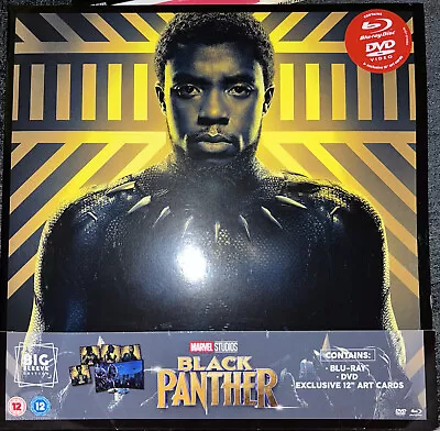 Black Panther Big Sleeve Special 12  Edition Blu-ray & DVD With Art Cards UK • £10