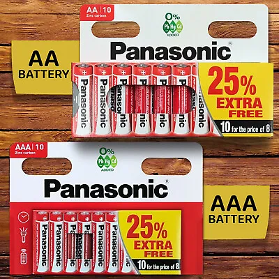 Aa Aaa New Panasonic Genuine Industrial Carbon Zinc Batteries R6 Lr3 Long Expiry • £4.98