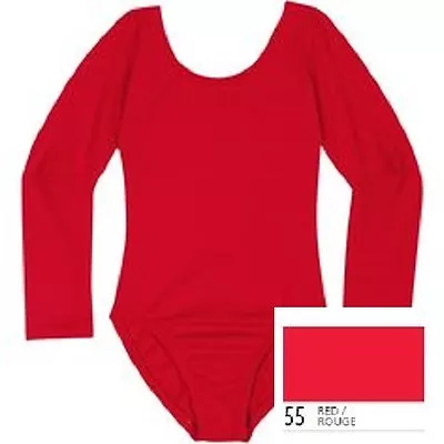 Mondor 497 Red Child Size Small (4-7) Long Sleeve Nylon Leotard • $14.99