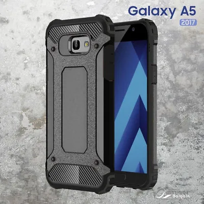 Black Tough Rugged Armor Heavy Duty Hybrid Case Cover For Samsung Galaxy A5 2017 • $6.99