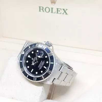 Rolex 40mm Black Submariner Date 16610 (M Series) • $8850