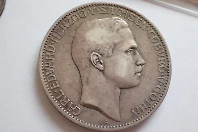 German States Saxe-Coburg-Gotha 1907 5 Mark • $1250