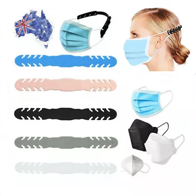 $4.79 • Buy 5 X Face Mask Soft Adjustable Ear Hook Strap Extender Fixing Clip Ear Saver Easy