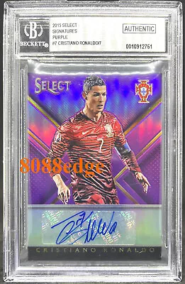 2015-16 Panini Select Auto:cristiano Ronaldo #2/7 Autograph Man Utd/juventus Bas • £2582.51