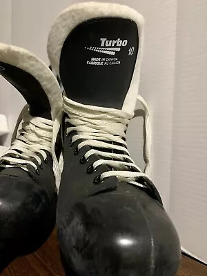 Vintage Bauer Turbo Ice Hockey Skates Size 10 Made In Canada • $75