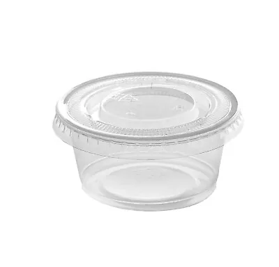 200 Sets - 2 Oz Plastic Portion Cups With LidsSouffle CupsJello Shot Condiment • $15