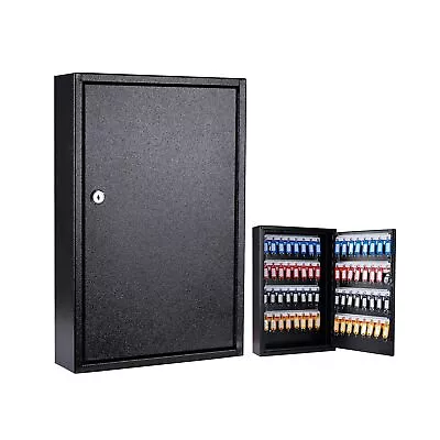 Key Box Wall Mount 64 Position Metal Locking Key Cabinet Organizer With Key T... • $100.15