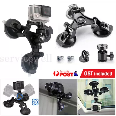 Triple Suction Cup Car Mount Holder Suit For GoPro Hero 8/7/6/5/4 Action Camera • $18.13