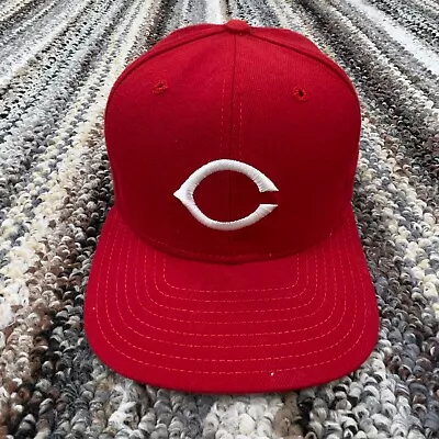 Vintage Cincinnati Reds Hat Cap Snap Back Red Wool Plain Logo 90s USA Pro Model • $39.91