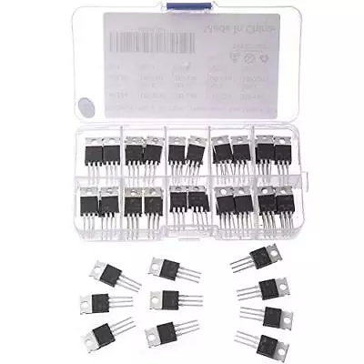 Bridgold 50pcs 10Types IRF Series Mosfet Transistors Assortment Kit Including... • $29.88