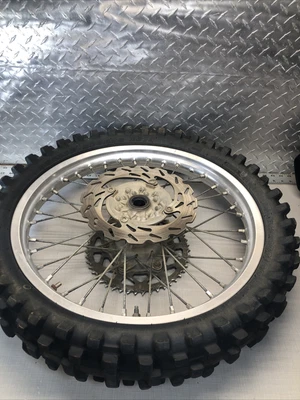 $199 • Buy 04 Rmz250 KX 250F 450F 125 250 Rear Wheel Hub Rim Tire 19 X 1.85 03-06