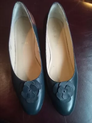 Lotus Leather Navy Court Shoes 5 Plus  Used Vgc • £10