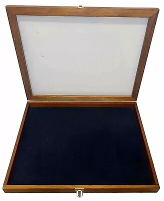 Collectible Display Case Wall Hung Glass Shadow Box Pin Medal Badge Collection • $38.88