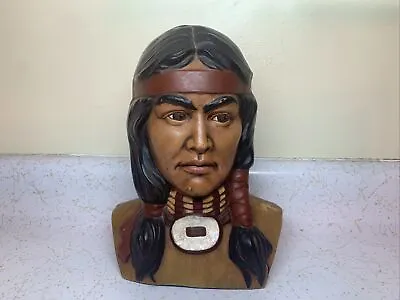 Vintage NATIVE AMERICAN Indian Mold Ceramic Statue/Bust • $13