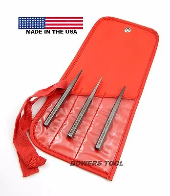 Wilde Tool 3pc Tapered Solid Drift Pin Punch Set 1/16 3/32 1/8in MADE IN USA • $15.99