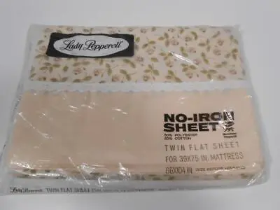 Vtg New Lady Pepperell No-iron Twin Flat Sheet Innocent Rose Made In Usa • $29.99