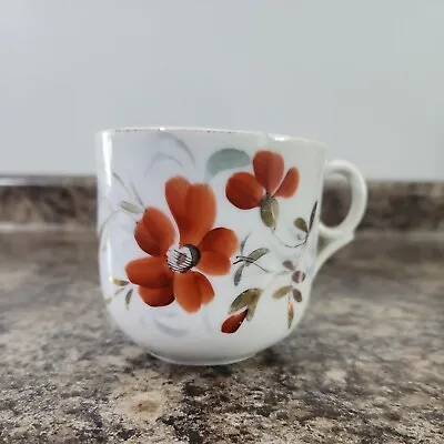 Vintage Mustache Saver Coffee Tea Cup Mug Floral Porcelain • $5.99