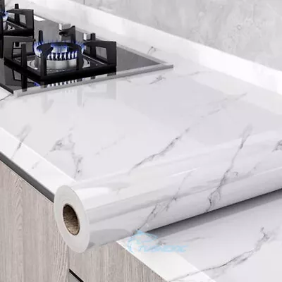 10FT Self Adhesive Marble Wallpaper Peel Stick Contact Paper Kitchen Countertop • $11.19