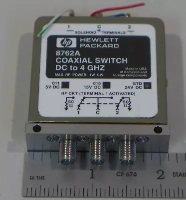 $24.95 • Buy Agilent/HP 8762A Coaxial Switch