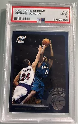 2002 Topps Chrome #10 Michael Jordan PSA 9 • $49.99