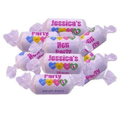 £8.99 • Buy Personalised Hen Night Party Love Heart Sweets Favours Hen Do's Bridal Showers
