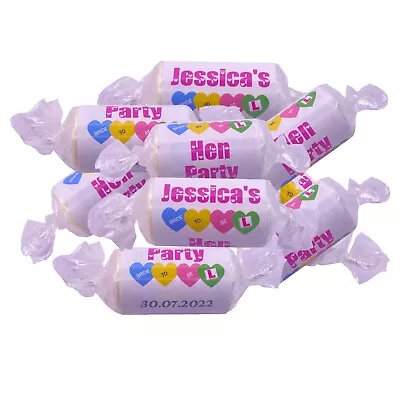 £8.99 • Buy Personalised Hen Night Party Love Heart Sweets Favours Hen Do's Bridal Showers