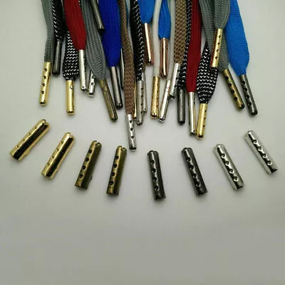 50pcs Metal Aglets DIY Shoelaces Repair Shoe Lace Tips Hot Replace End • $2.19