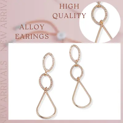 New Elegant Alloy Stud Earrings Cubic Zirconia Women Pack Backs Small Sets • £2.34